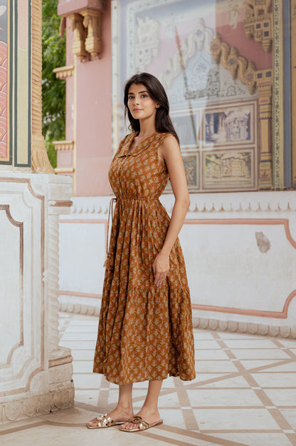 Autumn Bloom Midi Dress