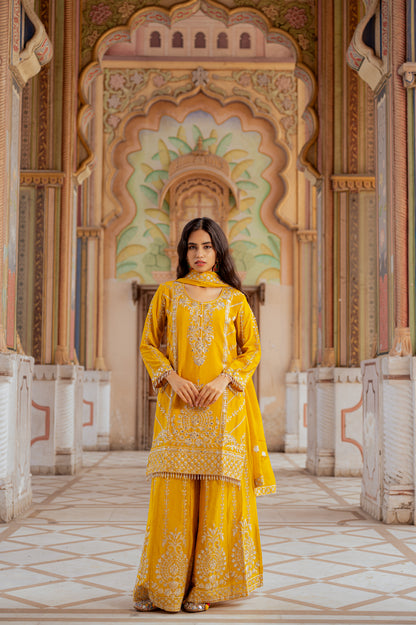 Sunlit Mustard Yellow Suit Set