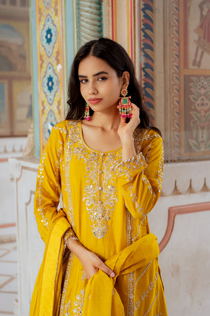 Sunlit Mustard Yellow Suit Set