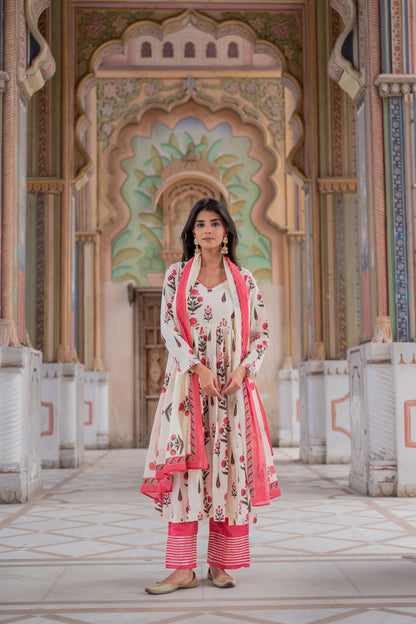 Ivory Blossom Kurta Set