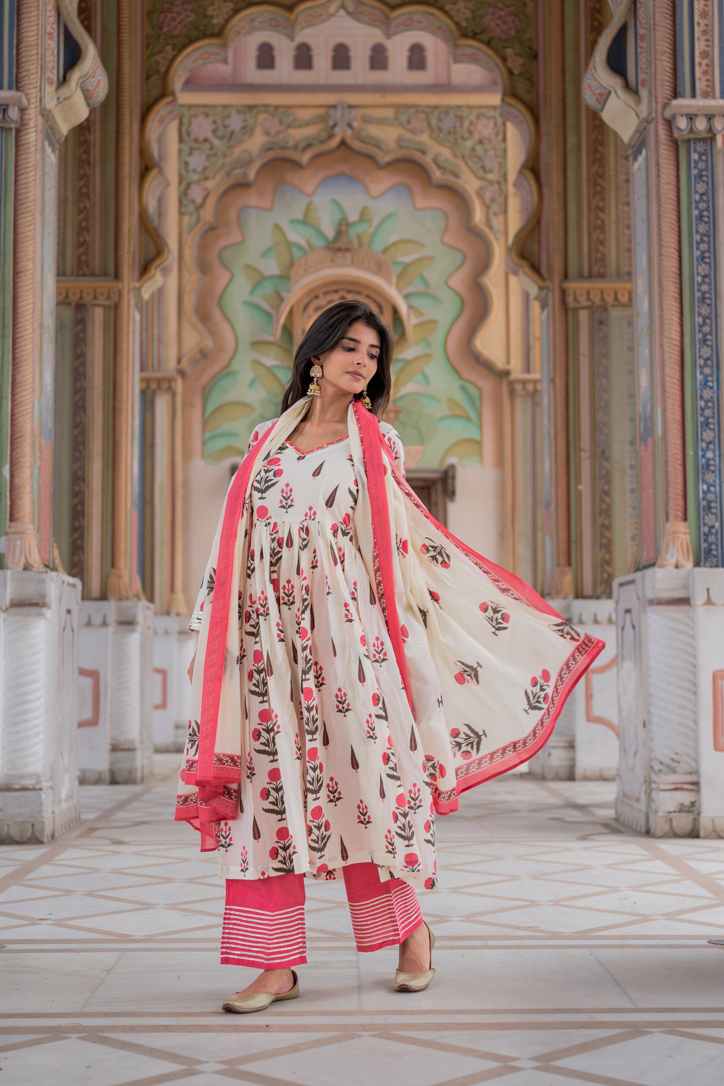 Ivory Blossom Kurta Set