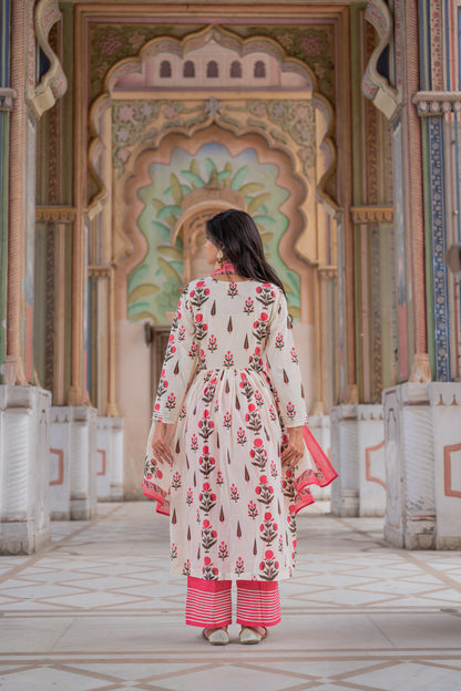 Ivory Blossom Kurta Set