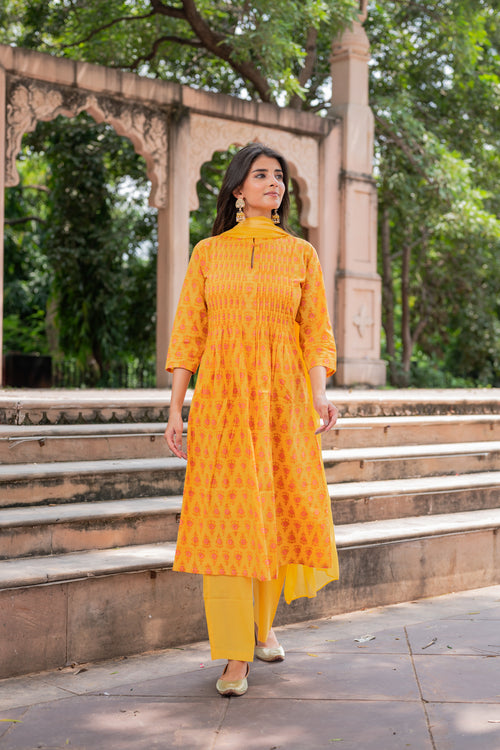 Summer Dream in Mustard Yellow Suit Set