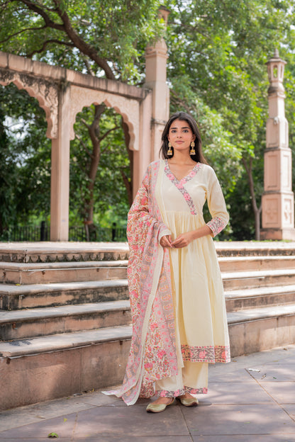 Ivory Rose Anarkali Suit set