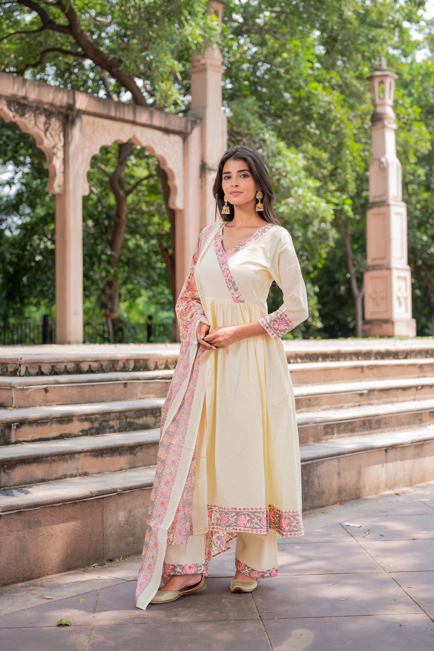Ivory Rose Anarkali Suit set