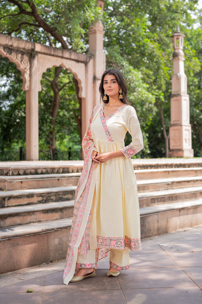 Ivory Rose Anarkali Suit set