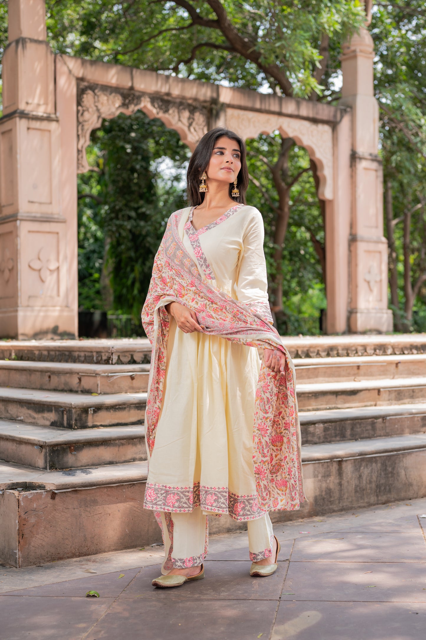 Ivory Rose Anarkali Suit set