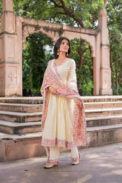 Ivory Rose Anarkali Suit set