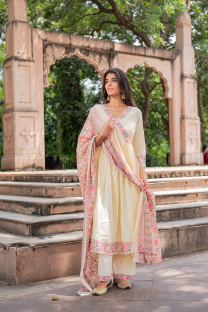 Ivory Rose Anarkali Suit set