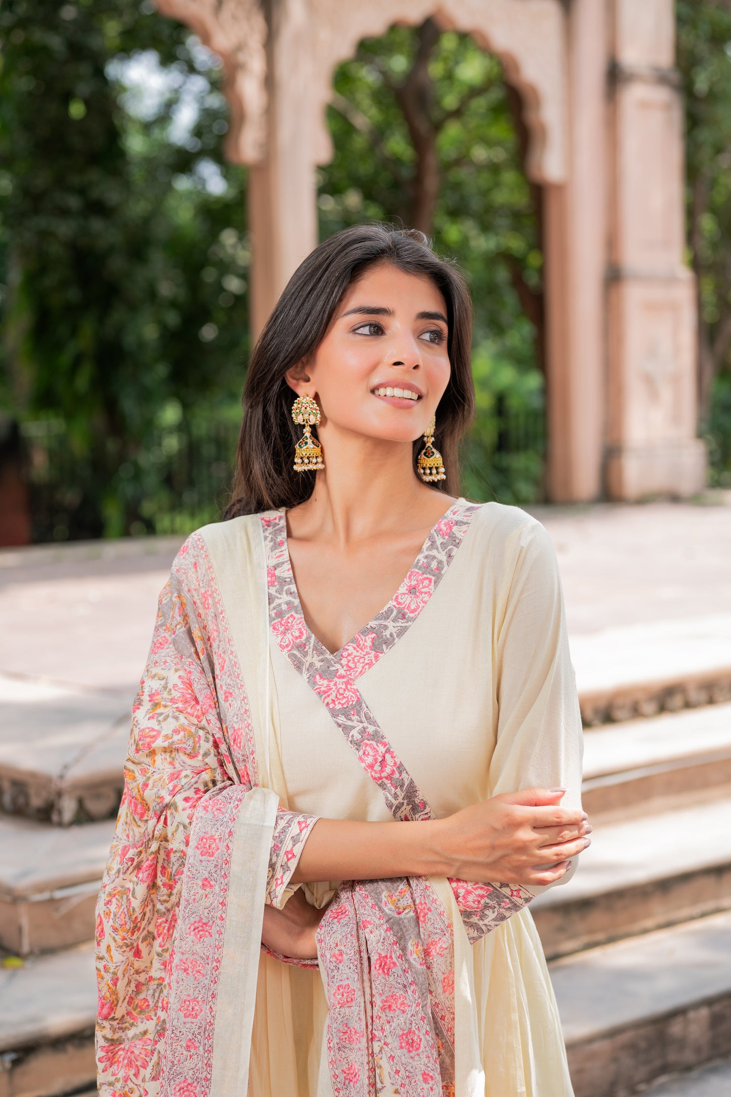 Ivory Rose Anarkali Suit set