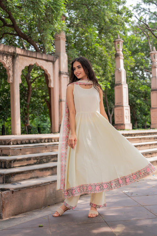 Elegance Wrapped In Ivory Suit Set