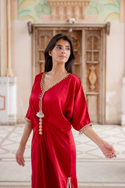 Ruby Red Kaftan