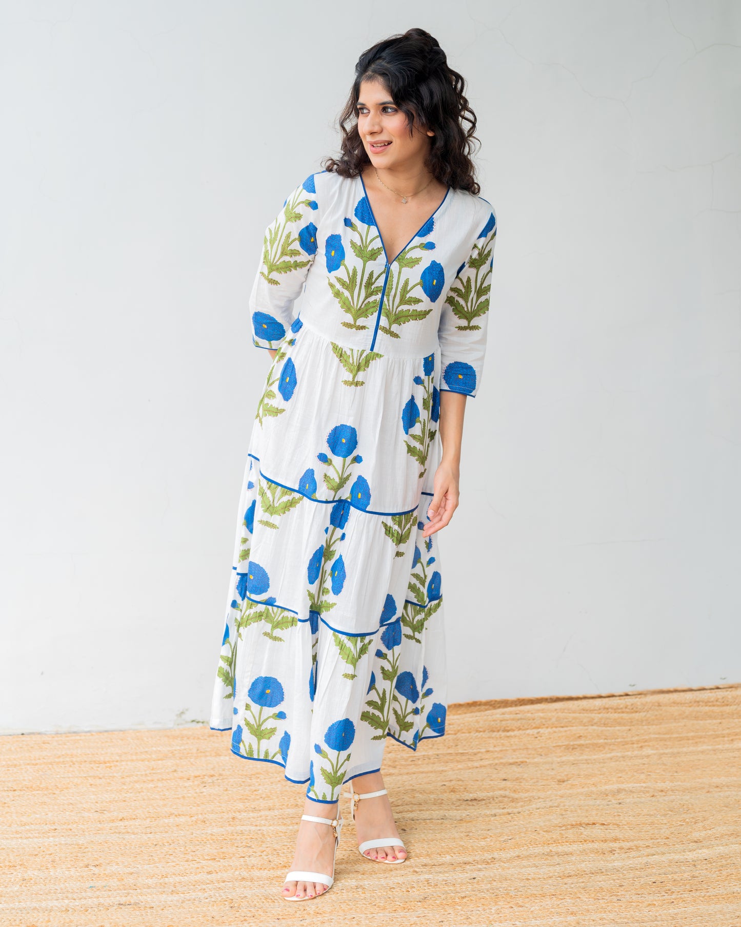 Floral Block Printed dress