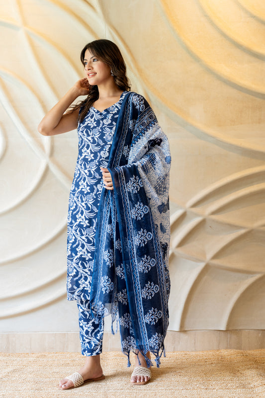 Indigo Blue suit Set ( Set of 3 )