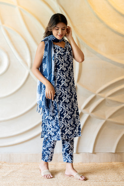 Indigo Blue suit Set ( Set of 3 )