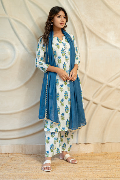 Block Printed Suit Set ( Set of 3 )