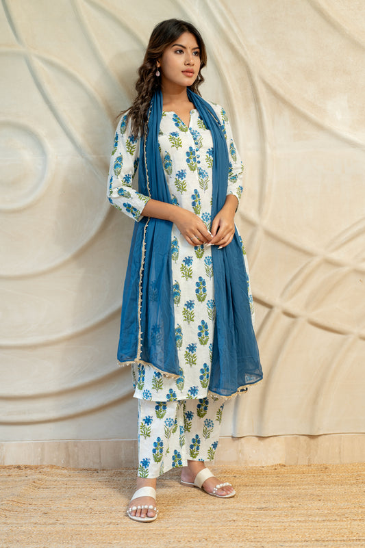 Block Printed Suit Set ( Set of 3 )
