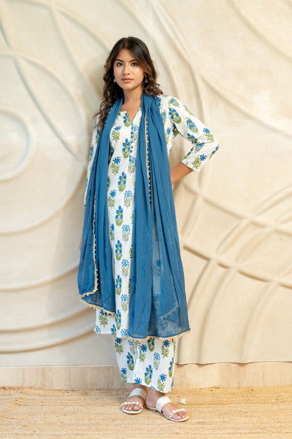 Block Printed Suit Set ( Set of 3 )