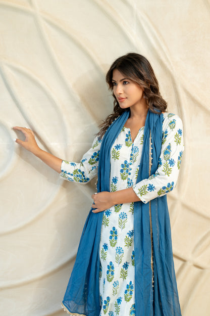 Block Printed Suit Set ( Set of 3 )