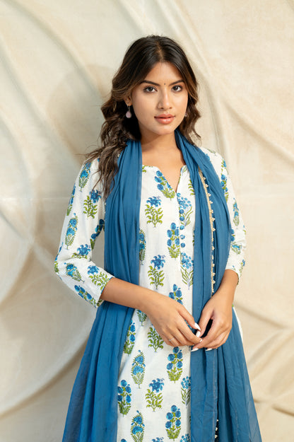 Block Printed Suit Set ( Set of 3 )