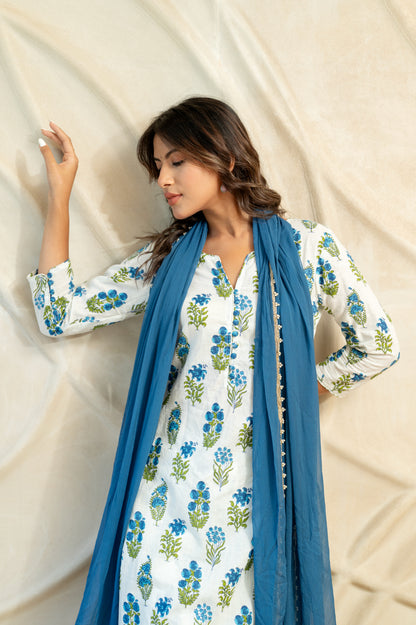 Block Printed Suit Set ( Set of 3 )