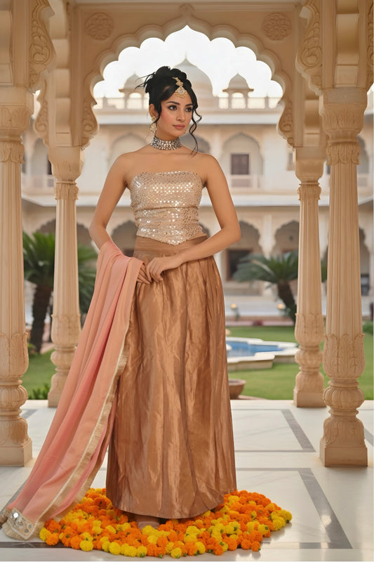 Shimmering Skirt Set