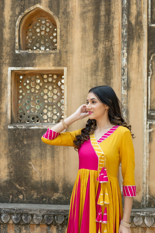 Two Tone Anarkali Suit Set