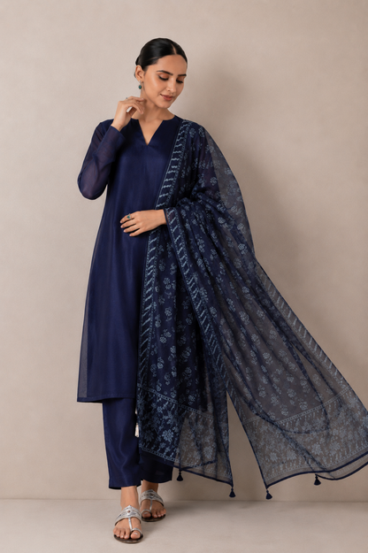 Midnight Noor Chanderi Suit Set