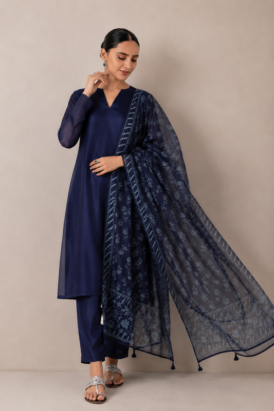 Midnight Noor Chanderi Suit Set