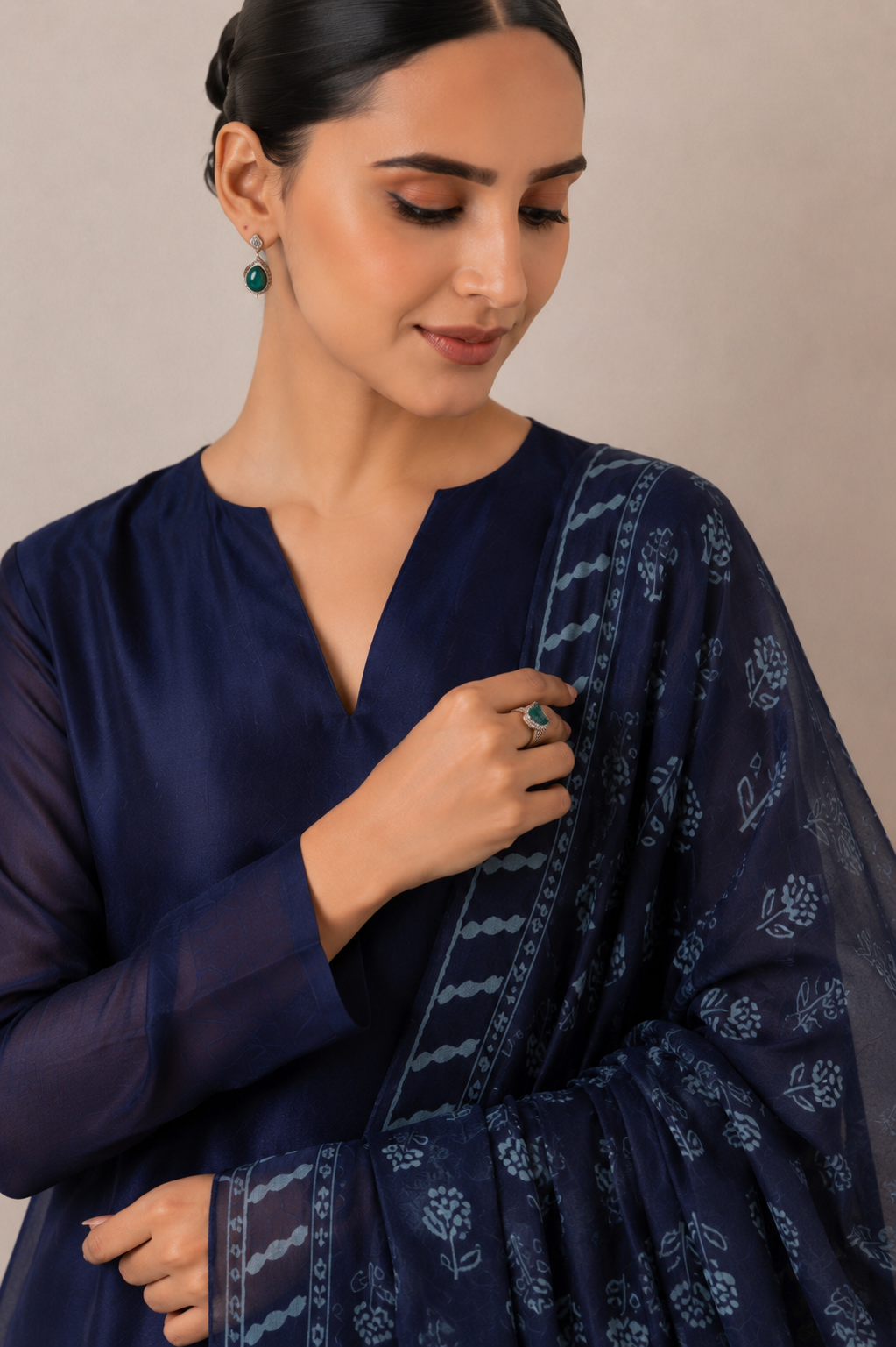 Midnight Noor Chanderi Suit Set