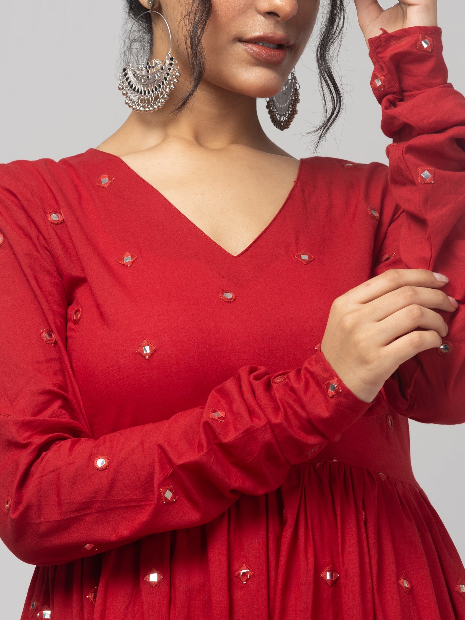 buy red kurti set for women with dupatta online
