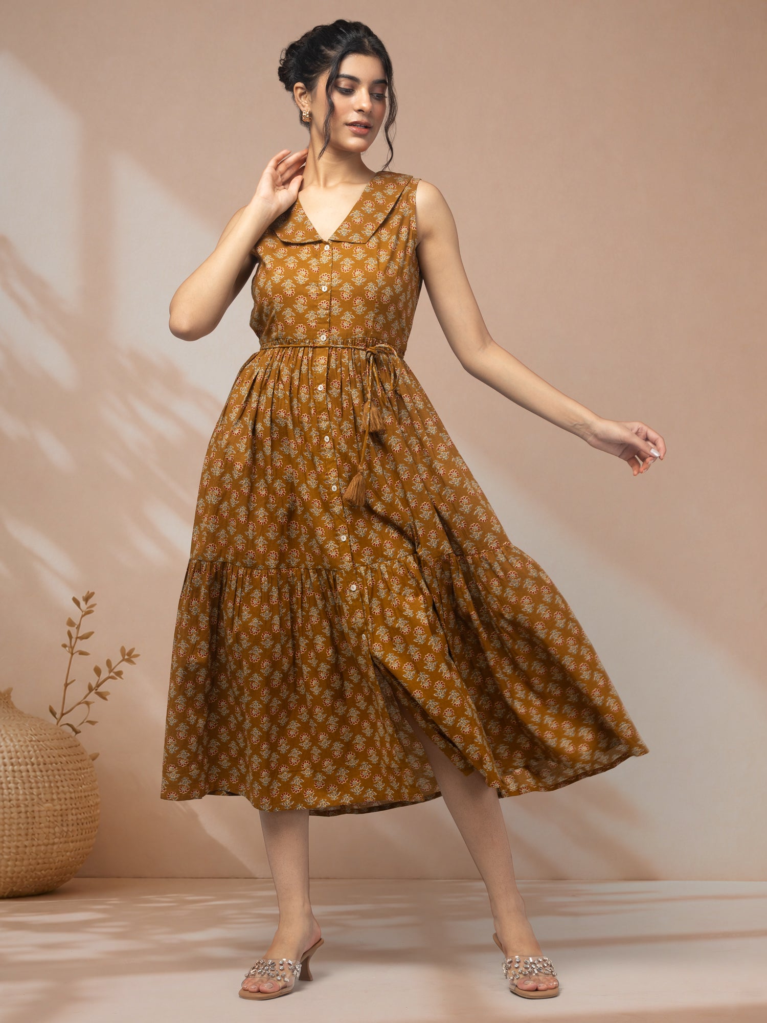 Shop midi dress for women ethnic style