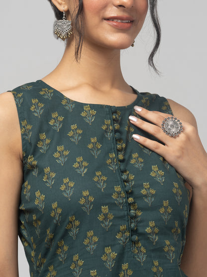 shop green kurti set for women 
