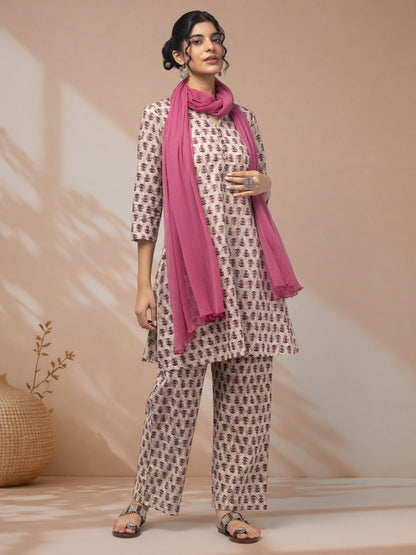 Shop ethnic wear for women online lavender kurti set