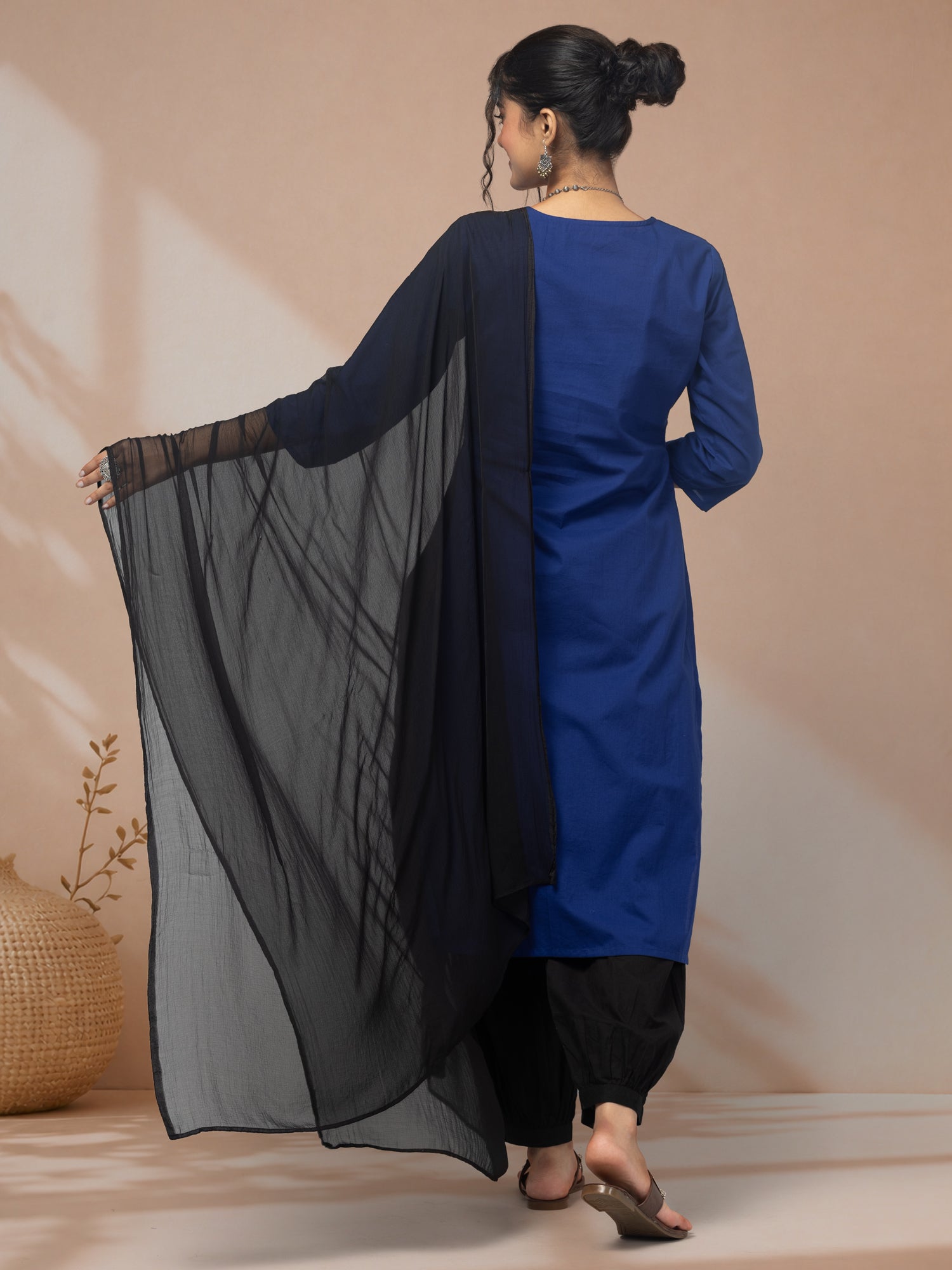 buy-blue-kurti-set-with-black-palazzo