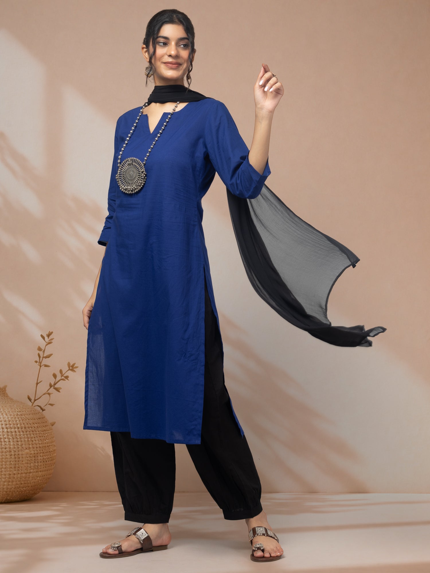 Shop-blue-kurti-set-with-palazzo-online