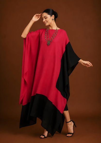 The Noir Rouge Kaftan Set