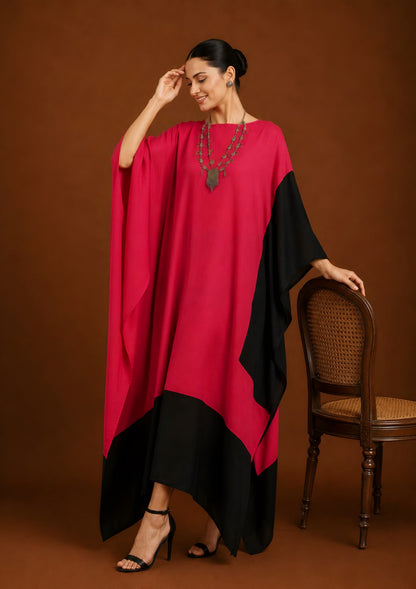 The Noir Rouge Kaftan Set