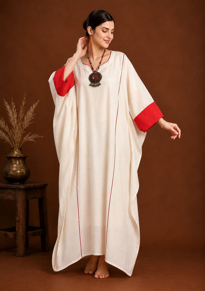The Ivory Scarlet Kaftan