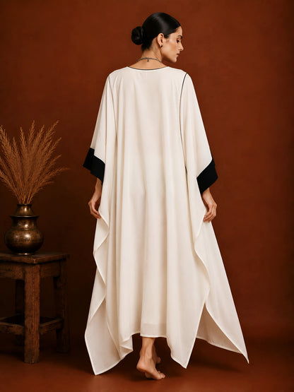 Ivory Noir Kaftan