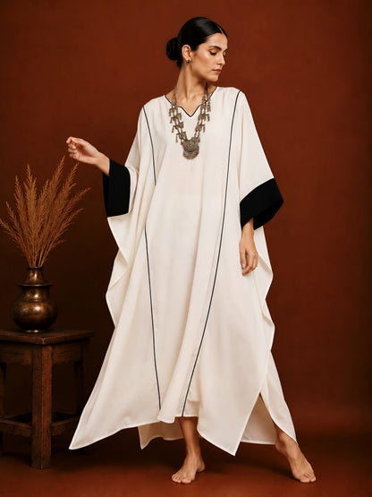 Ivory Noir Kaftan