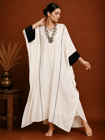 Ivory Noir Kaftan