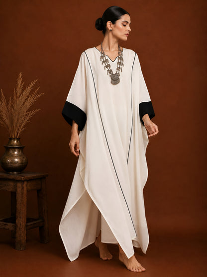 Ivory Noir Kaftan