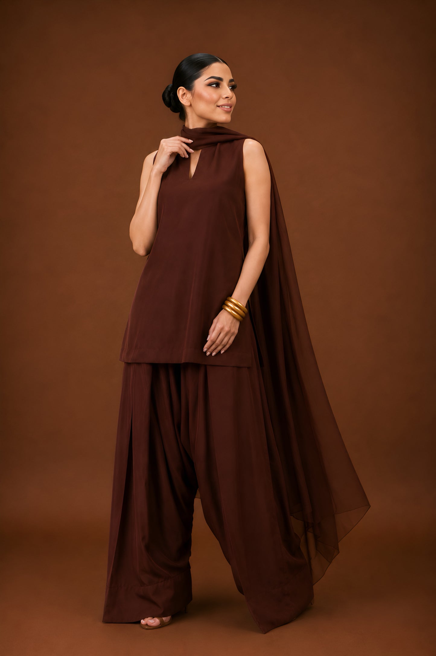 Mocha Noir Farshi Suit Set
