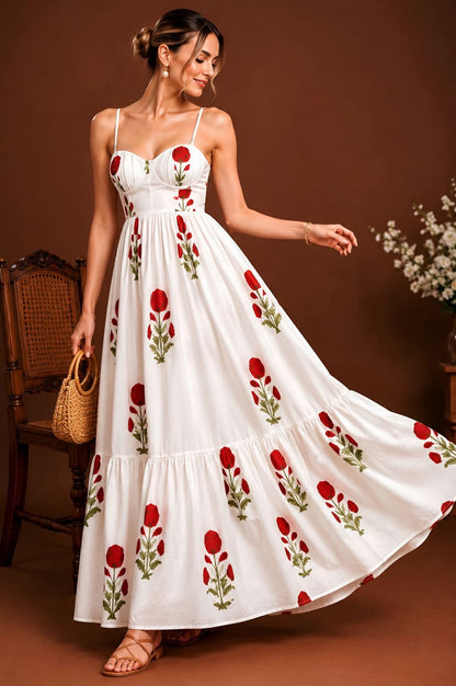 Rose Gardenia Maxi Dress