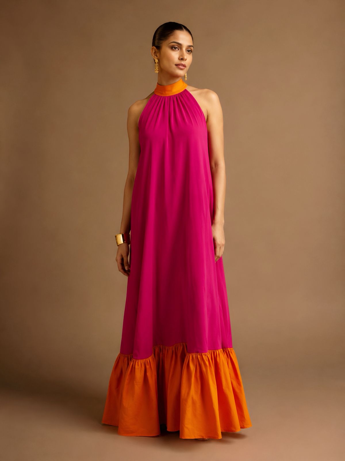 Fuchsia Sunset Maxi Dress