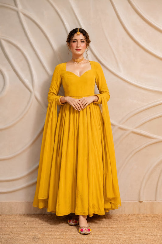 Marigold Muse Silk  Suit Set