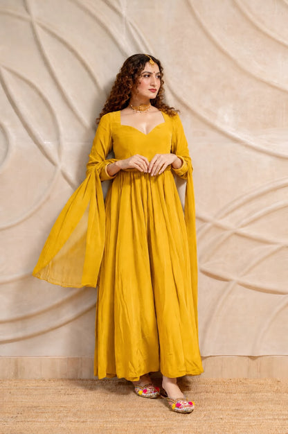 Kesar - Haldi Silk Suit Set