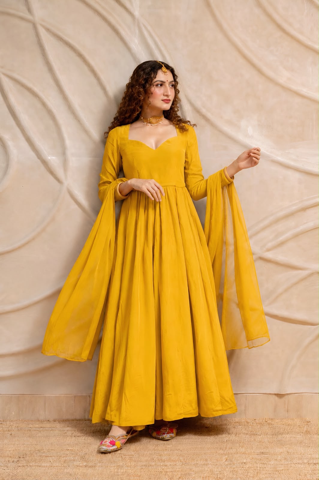 Marigold Muse Silk  Suit Set