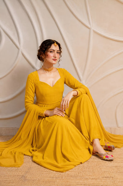 Marigold Muse Silk  Suit Set